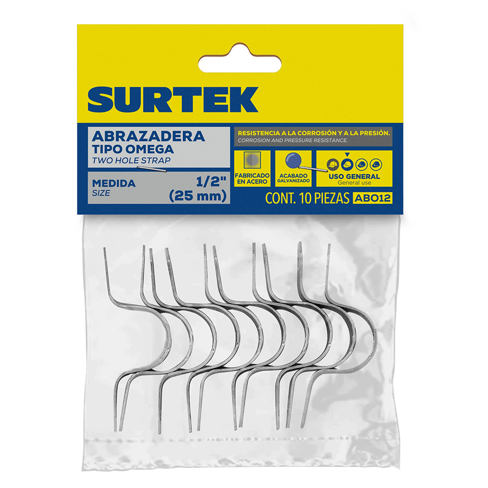 ABRAZADERA PARA TUBO TIPO OMEGA 1-1/4", 5 PIEZAS