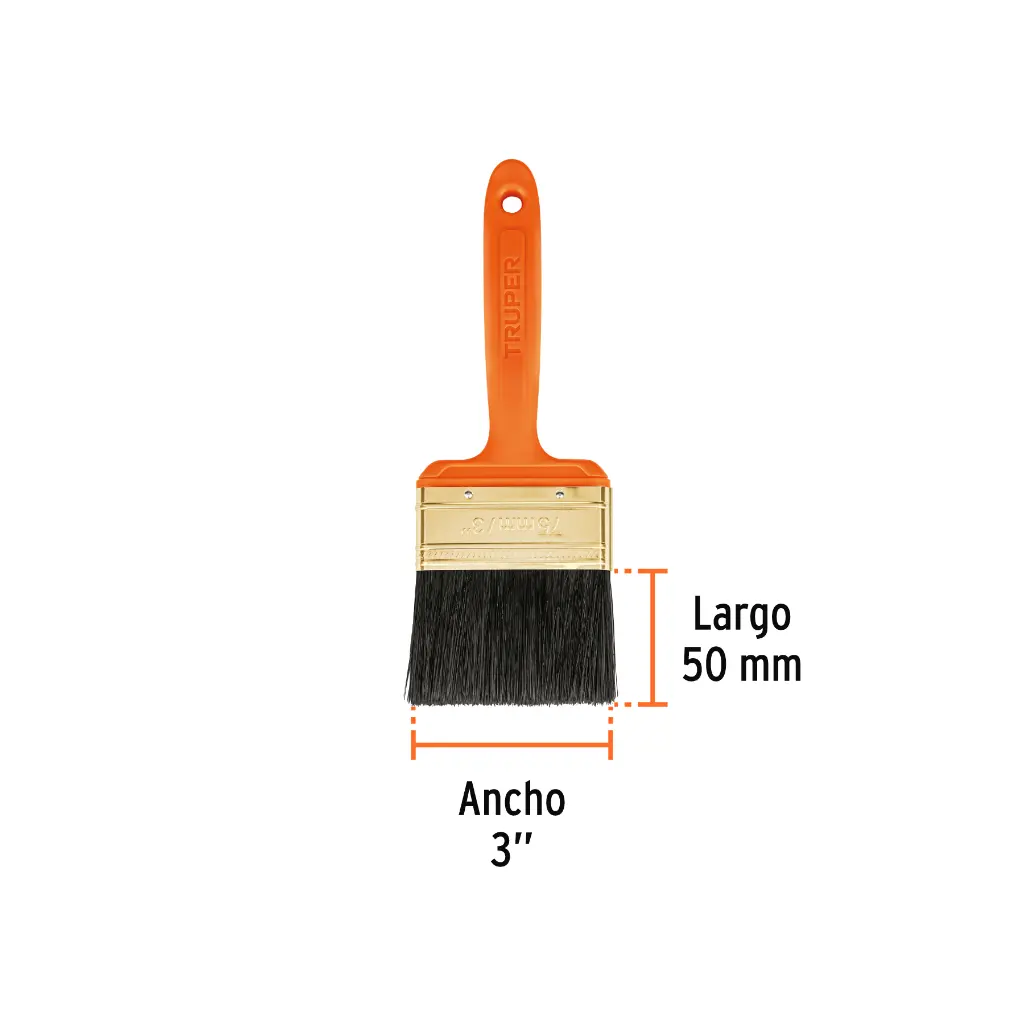 BROCHA PROFESIONAL DE 3' CON MANGO DE PLASTICO, TRUPER