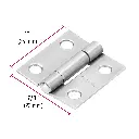 BISAGRA RECTANGULAR 1' ACERO PULIDO, HERMEX