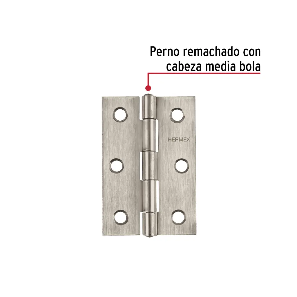 BISAGRA RECTANGULAR 3' ACERO INOXIDABLE, HERMEX