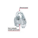 BLISTER CON 2 NUDOS (PERROS) DE HIERRO PARA CABLE DE 1/4'