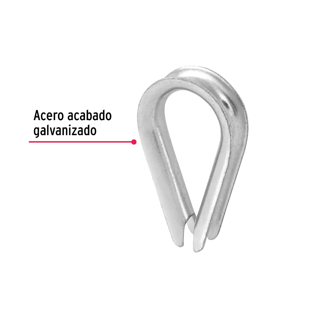 BOLSA CON 10 GUARDACABOS PARA CABLE DE ACERO DE 1/4', FIERO