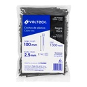BOLSA CON 1000 CINCHOS PLASTICOS 18 LB, 100X2.5 MM, NEGROS