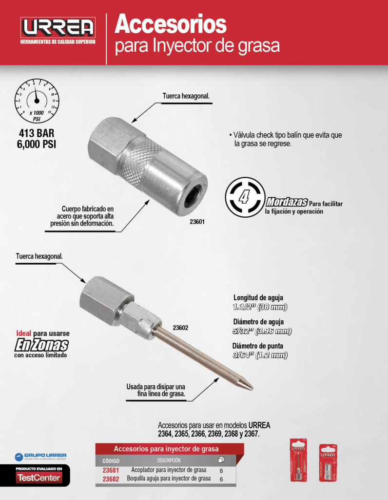 ACOPLADOR PARA INYECTOR DE GRASA 6000 PSI