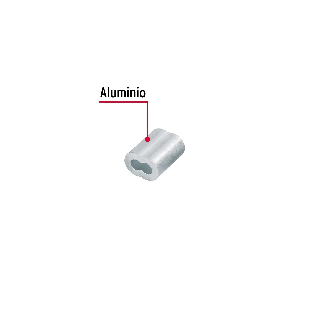 BOLSA CON 50 CASQUILLOS DOBLES DE ALUMINIO, 1/8', FIERO