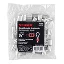 BOLSA CON 50 CASQUILLOS DOBLES DE ALUMINIO, 1/8', FIERO