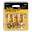 BLISTER 2 TERMINALES P/BATERIA, LATON POSTE SUPERIOR, PRETUL