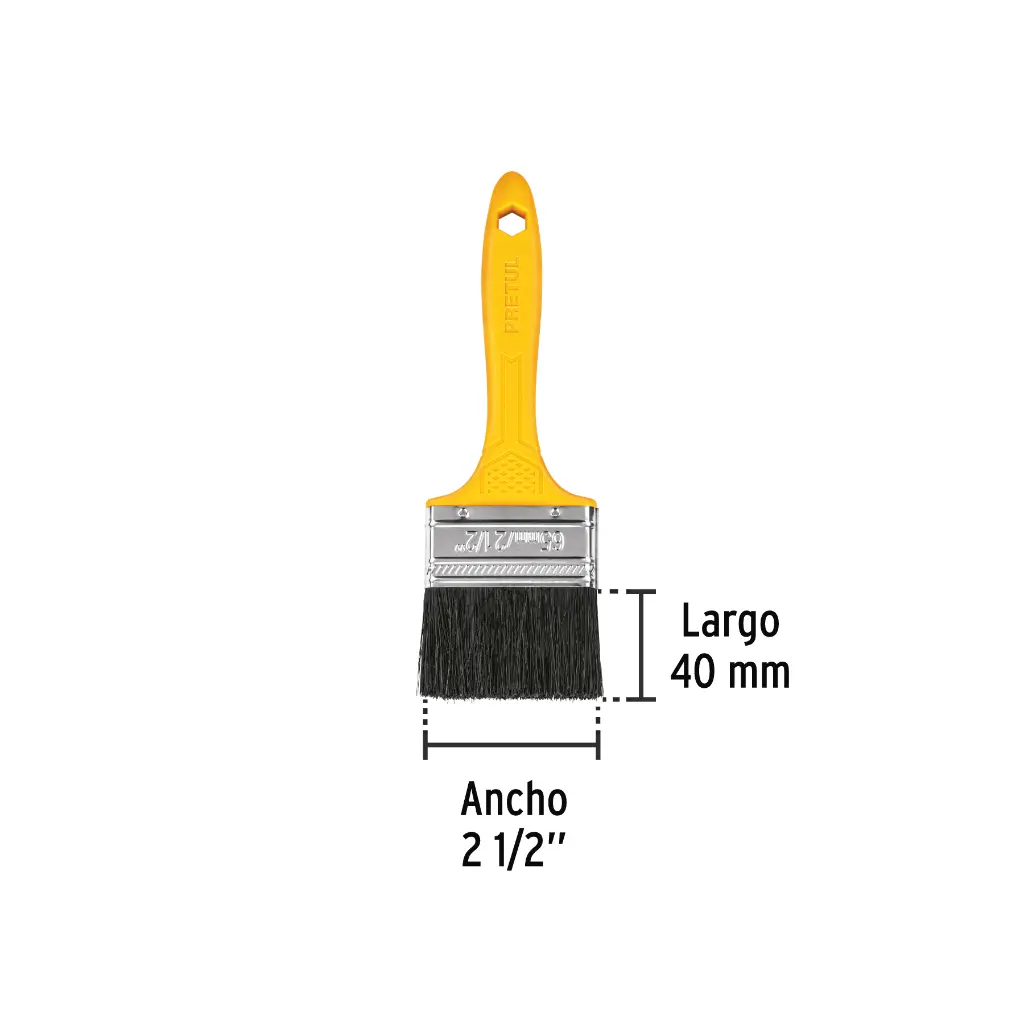BROCHA USO GENERAL DE 2' CON MANGO DE PLASTICO, PRETUL