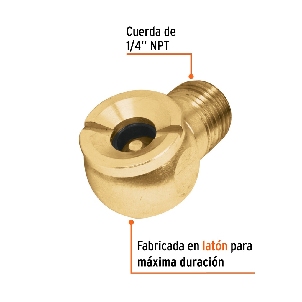 CABEZA INFLADORA DE LLANTAS, MACHO, CUERDA 1/4' NPT, TRUPER