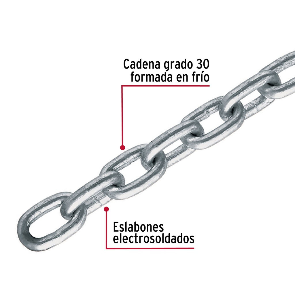 CADENA GALVANIZADA DE 3/8'