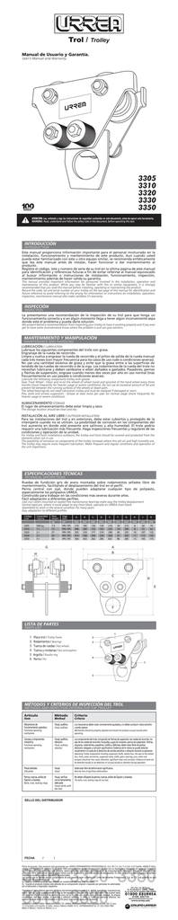 TROLE DE CARGA EN VIGA IPS/IPR 1 TON