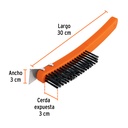 CEPILLO DE ALAMBRE 51 PINCELES ACERO AL CARBONO C/ESPÁTULA 