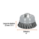 CARDA COPA 4' ALAMBRE TRENZADO GRUESO, MULTI-ROSCA, TRUPER