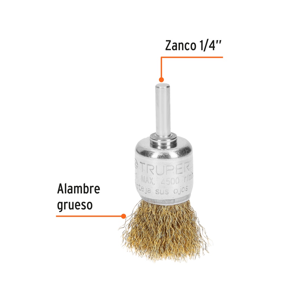 CARDA DE COPA 1' ALAMBRE GRUESO PARA TALADRO, TRUPER