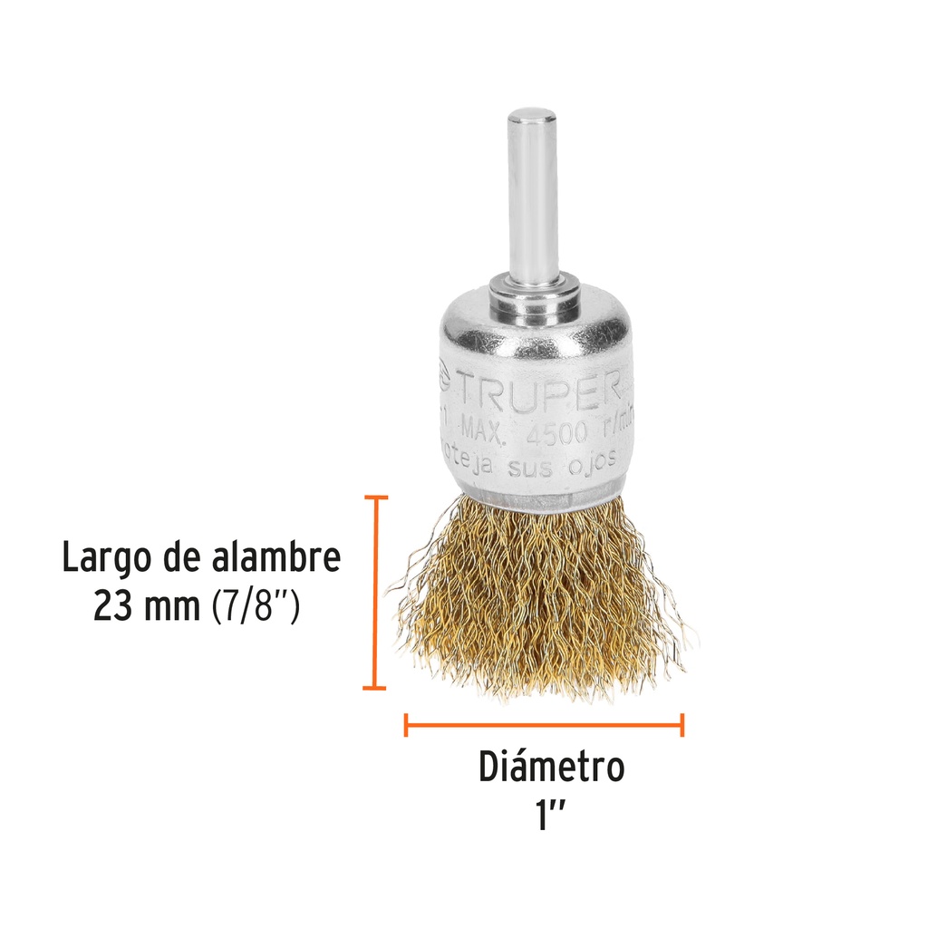 CARDA DE COPA 1' ALAMBRE GRUESO PARA TALADRO, TRUPER