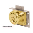 CERRADURA PARA MUEBLE, MODELO 24, LATON, HERMEX
