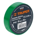 CINTA DE AISLAR DE 18 M X 19 MM, VERDE, TRUPER