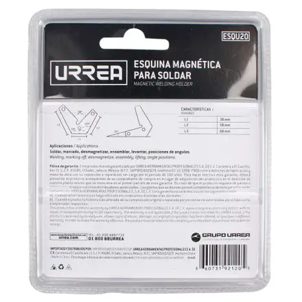 ESQUINA MAGNETICA PARA SOLDAR MULTIANGULAR 1-1/2", 20 LB