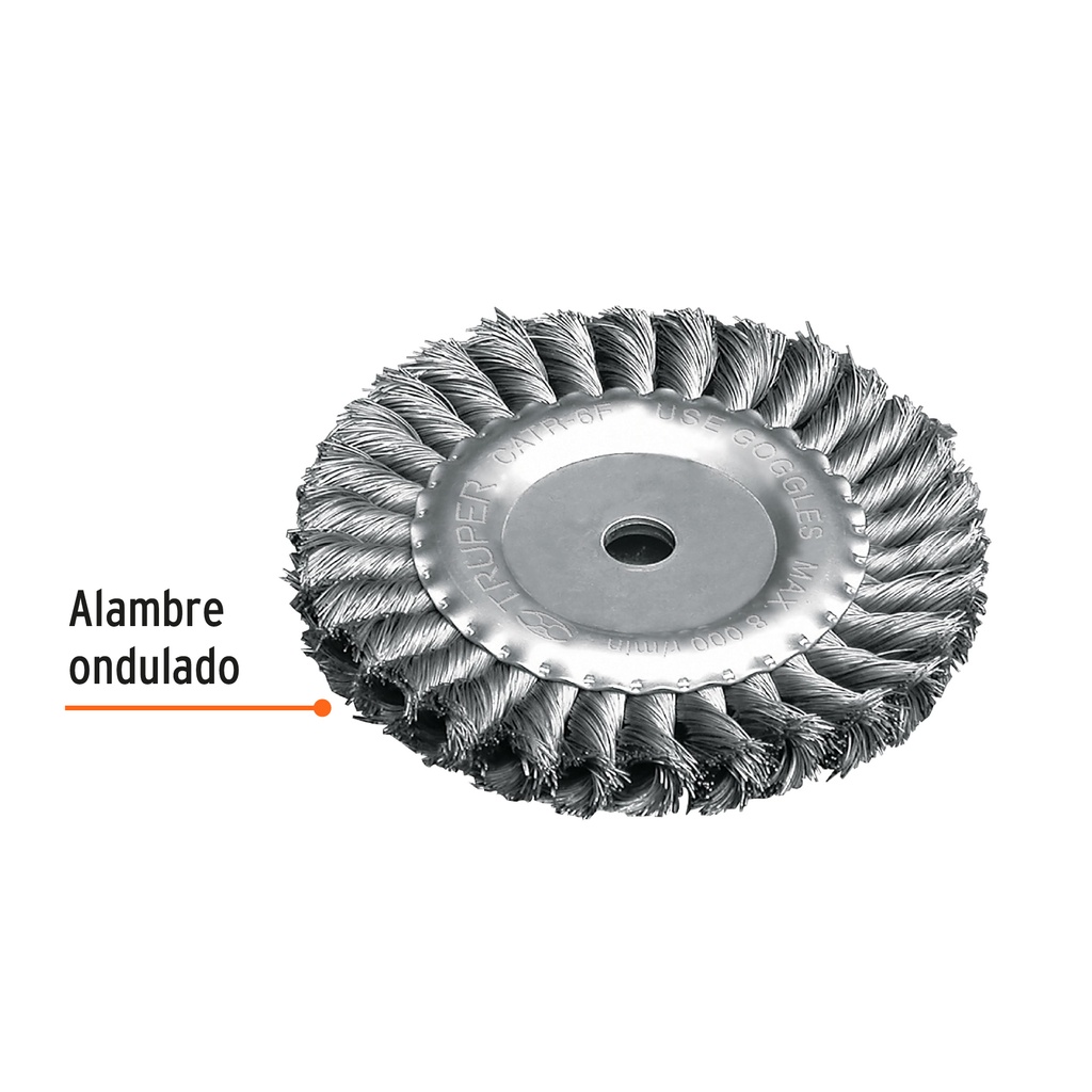 CARDA TRENZADO FINO 6' X 5/8' PARA ESMERIL, TRUPER