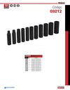 JUEGO DE DADOS LARGOS DE IMPACTO CUADRO DE 1/4", 6 PUNTAS, METRICOS, 11 PIEZAS