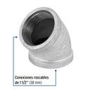 CODO 45° ACERO GALVANIZADO DE 1-1/2', FOSET
