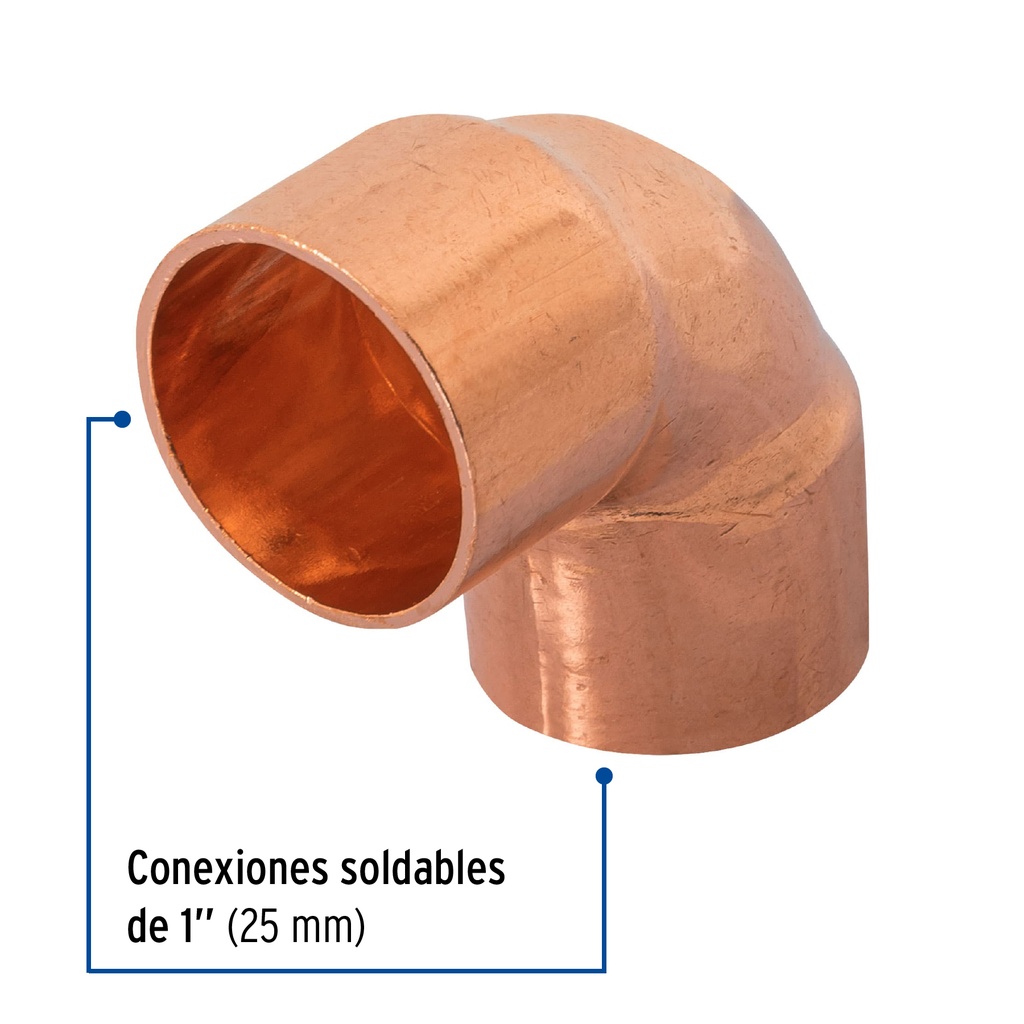 CODO 90° DE COBRE DE 1', FOSET