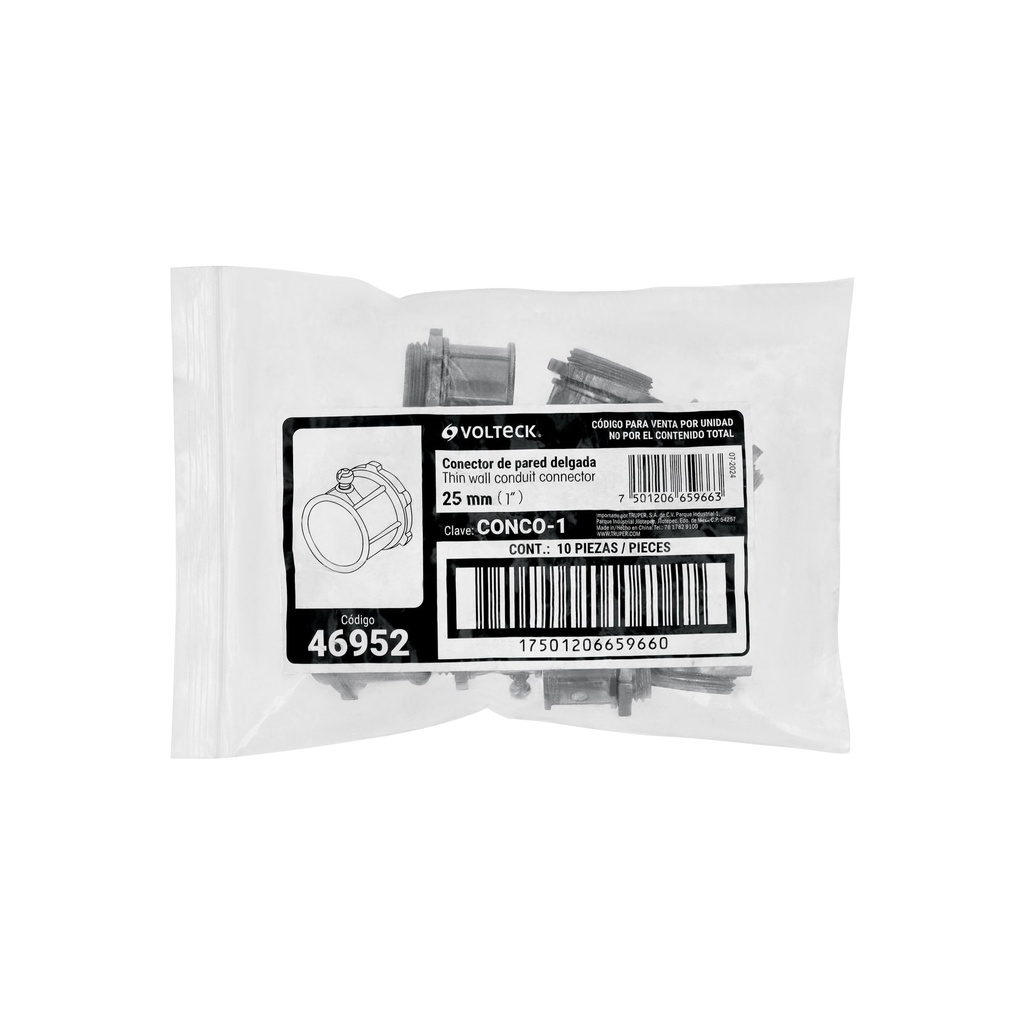 CONECTOR CONDUIT 1', VOLTECK