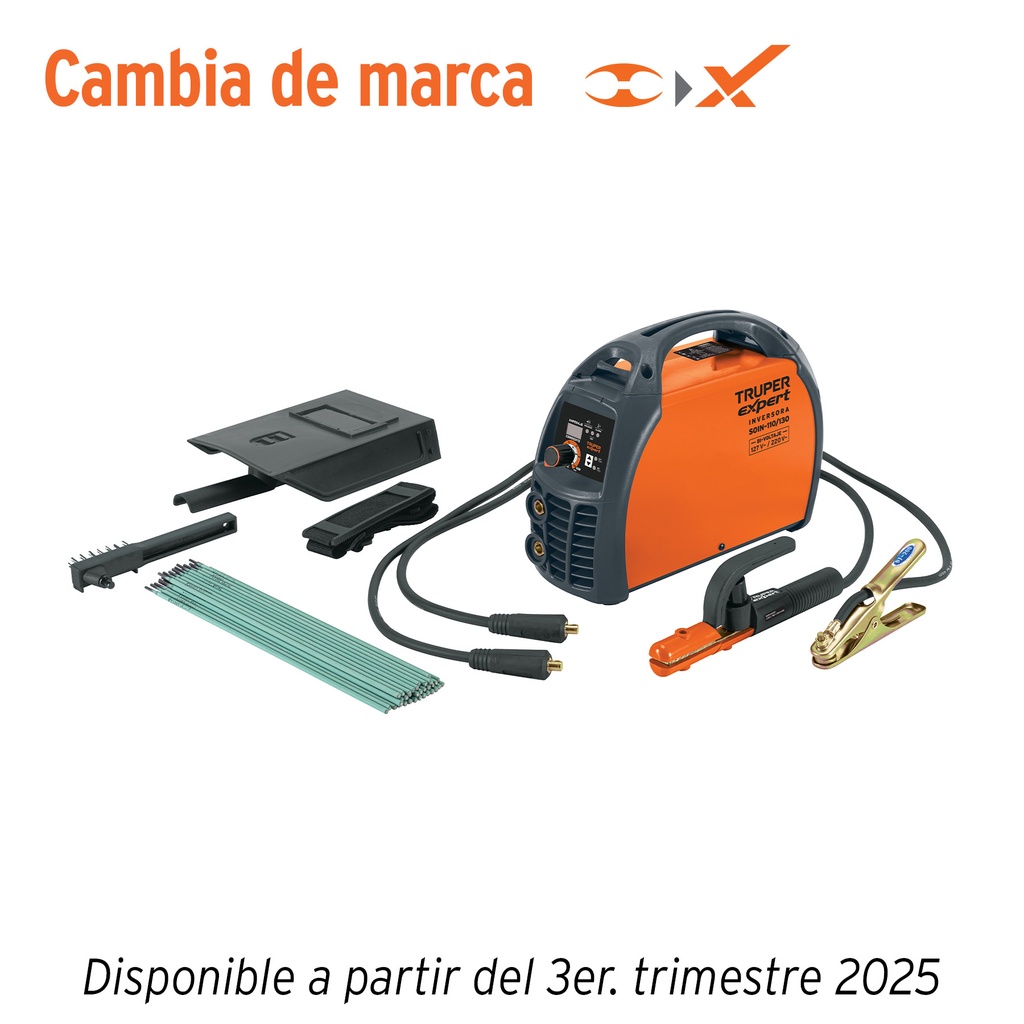 SOLDADORA INVERSORA 130A, BI-VOLTAJE 127/220V, TRUPER