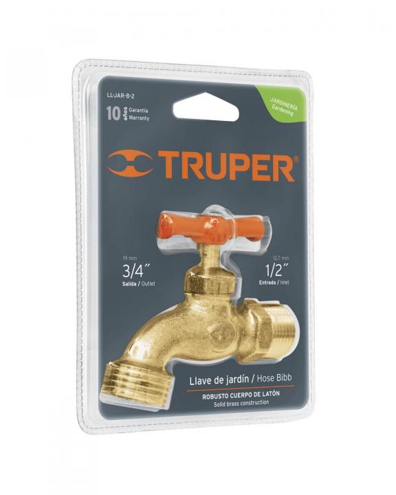 LLAVE P/MANGUERA, DE LATON 140G, 1/2', BLISTER, TRUPER