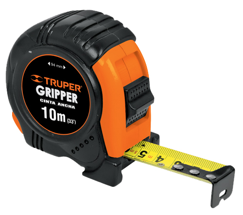 FLEXOMETRO GRIPPER CONTRA IMPACTOS 10 M CINTA 32 MM, TRUPER