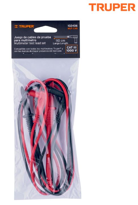JUEGO DE CABLES DE PRUEBA PARA MULTIMETRO, TRUPER