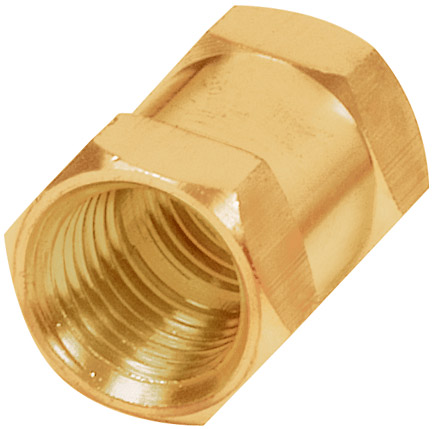 COPLE DE LATON, HEMBRA-HEMBRA, CUERDA 1/4' NPT, TRUPER