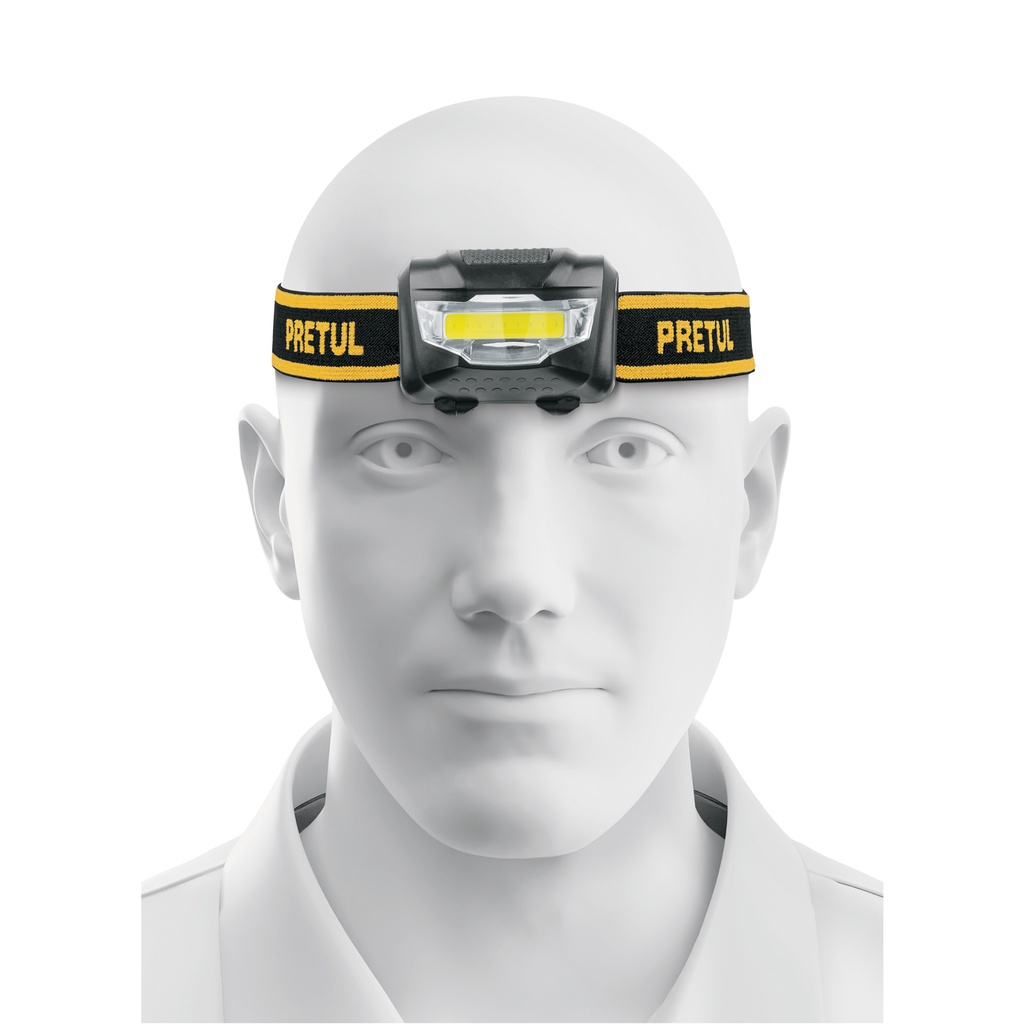 LINTERNA DE MINERO LED 100 LM DE 3 PILAS AAA, PRETUL