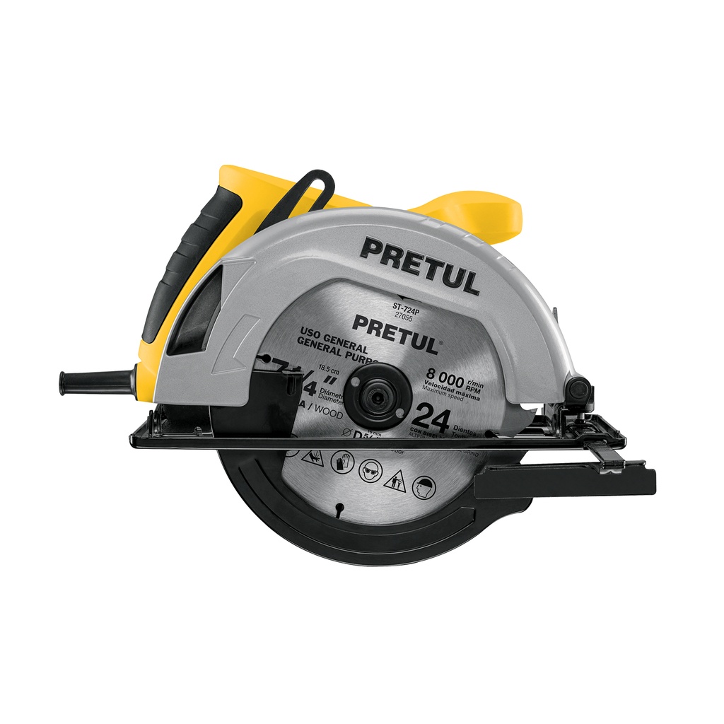 SIERRA CIRCULAR 7-1/4', 1200W, PRETUL