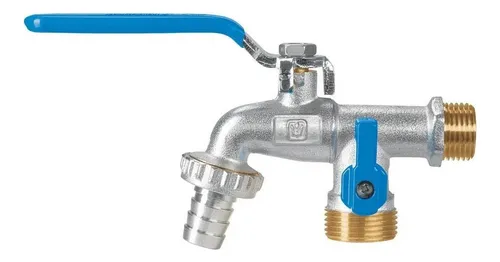LLAVE DE ESFERA DOBLE SALIDA 1/2' DE LATON, FOSET