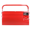 CAJA PORTAHERRAMIENTAS METALICA TIPO ACORDEON ROJA 7" X 16" X 8"