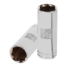 DADO LARGO CUADRO DE 3/8", 6 PUNTAS, EN PULGADAS, 11/16"