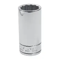 DADO LARGO CUADRO DE 1/2", 12 PUNTAS, METRICO, 25 MM
