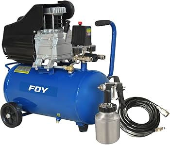 COMPRESOR DE AIRE ELECTRICO LUBRICADO CON PISTOLA Y MANGUERA 25L, 1.5HP, 127V