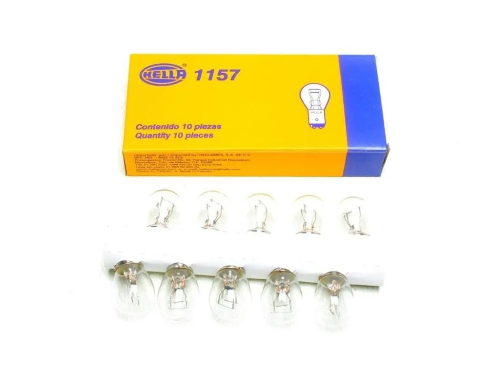 FOCO 1157 2 POLOS PATAS DISPAREJAS 10 FOCOS HELLA