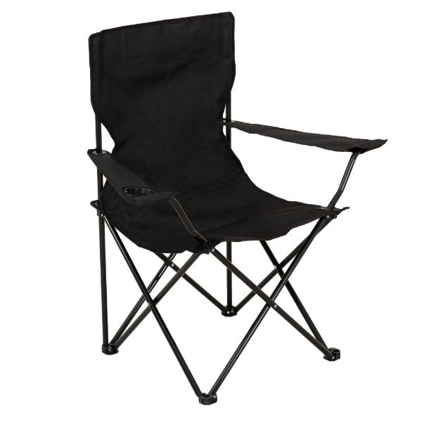 SILLA PLEGABLE NEGRO CON ARMAZÓN NEGRO