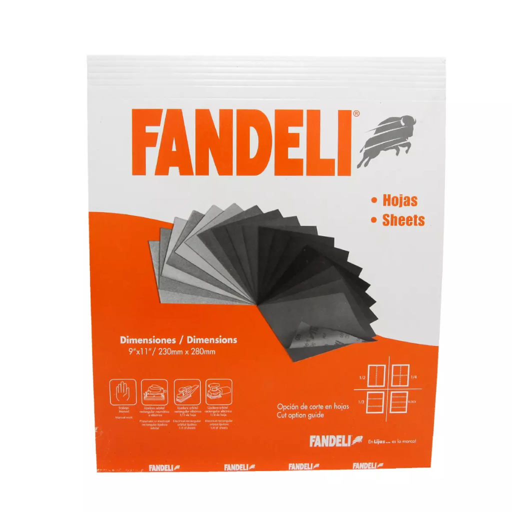LIJA DE ESMERIL 9"X11" GRANO 150 METAL NO FERROSO-PASTA-PLASTICO (J-86 ALO)