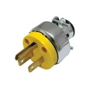 CLAVIJA BLINDADA CON ABRAZADERA ATERRIZADA 15A 127V