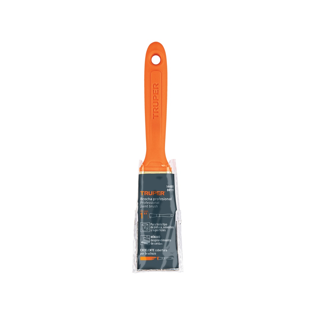 BROCHA PROFESIONAL DE 1' CON MANGO DE PLASTICO, TRUPER