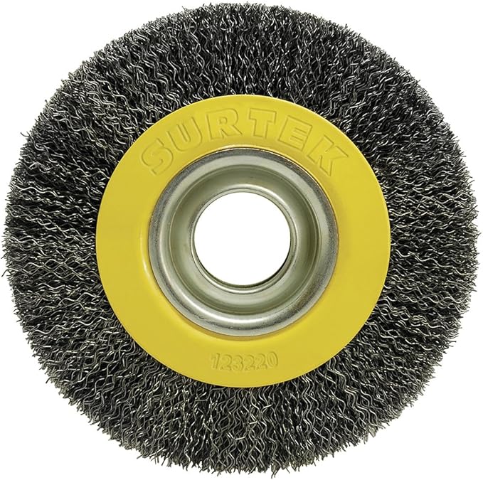 CARDA CIRCULAR ONDULADA ALAMBRE DELGADO PARA ESMERIL 6" X 0.35MM, 19 MM ESPESOR