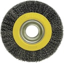 CARDA CIRCULAR ONDULADA ALAMBRE DELGADO PARA ESMERIL 6" X 0.35MM, 19 MM ESPESOR