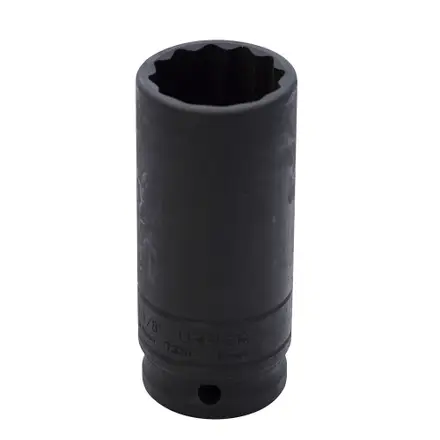 DADO DE IMPACTO LARGO CUADRO DE 1/2", 12 PUNTAS, EN PULGADAS, 1-1/8"