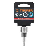 DADO PUNTA HEXAGONAL DE 3/16', CUADRO 3/8', TRUPER