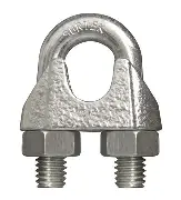 PERRO DE HIERRO MALEABLE PARA CABLE DE ACERO 1/8"