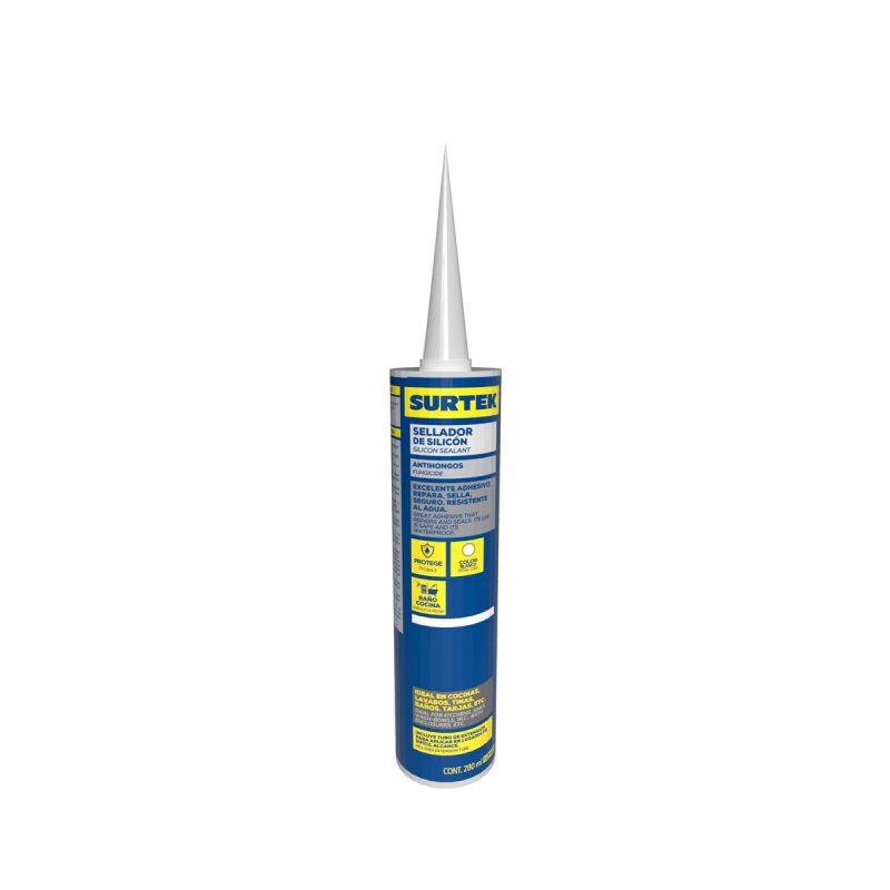 SILICON PARA BAÑO Y COCINA, COLOR BLANCO, 280 ML
